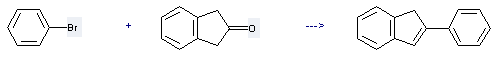 1H-Indene, 2-phenyl- can be prepared by bromobenzene and indan-2-one